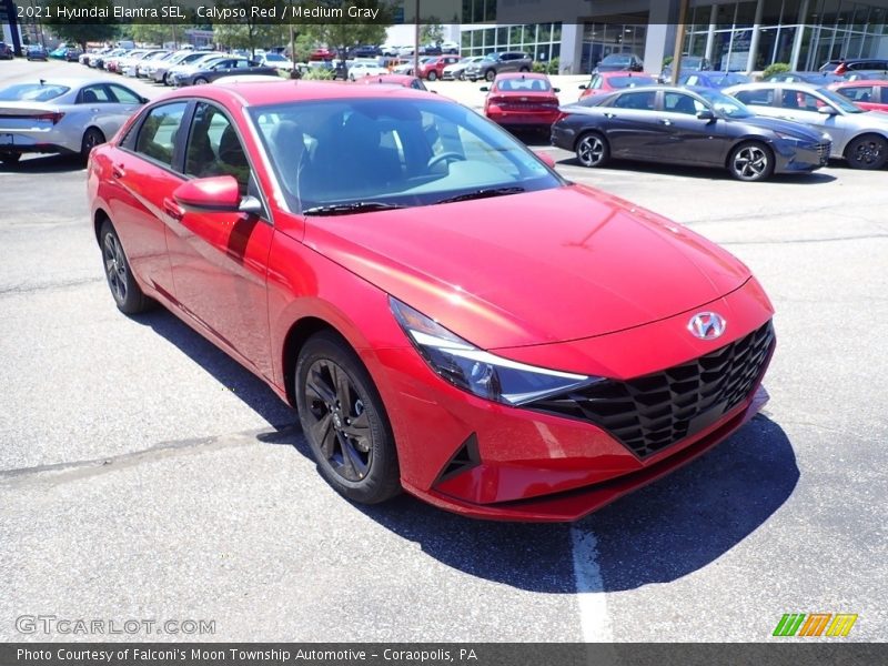 Calypso Red / Medium Gray 2021 Hyundai Elantra SEL
