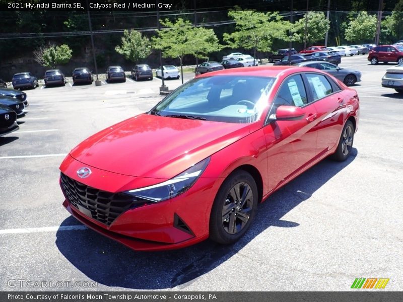 Calypso Red / Medium Gray 2021 Hyundai Elantra SEL