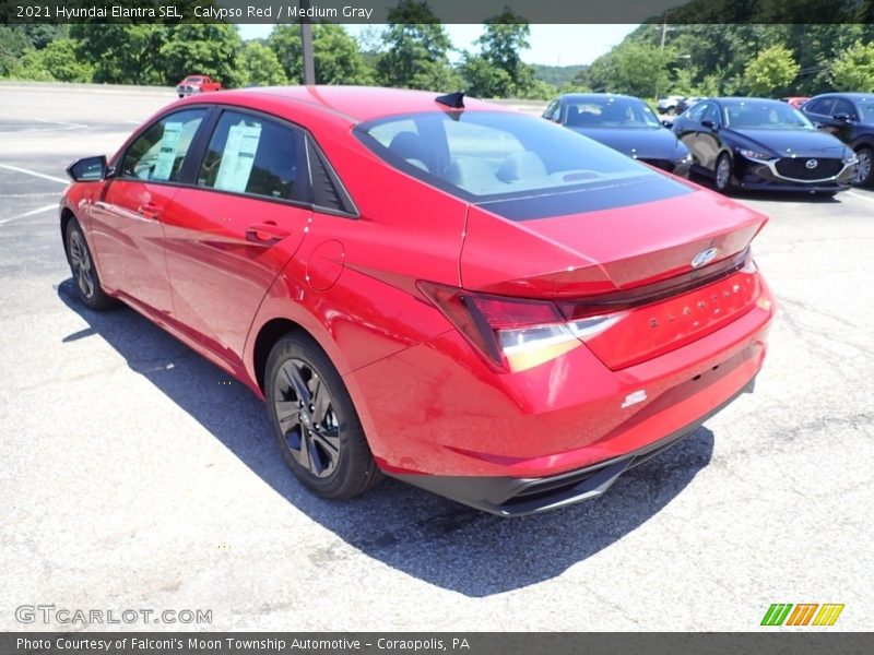 Calypso Red / Medium Gray 2021 Hyundai Elantra SEL