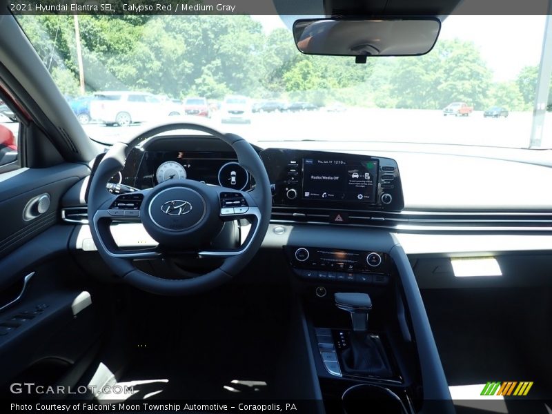 Calypso Red / Medium Gray 2021 Hyundai Elantra SEL