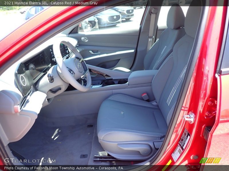 Calypso Red / Medium Gray 2021 Hyundai Elantra SEL
