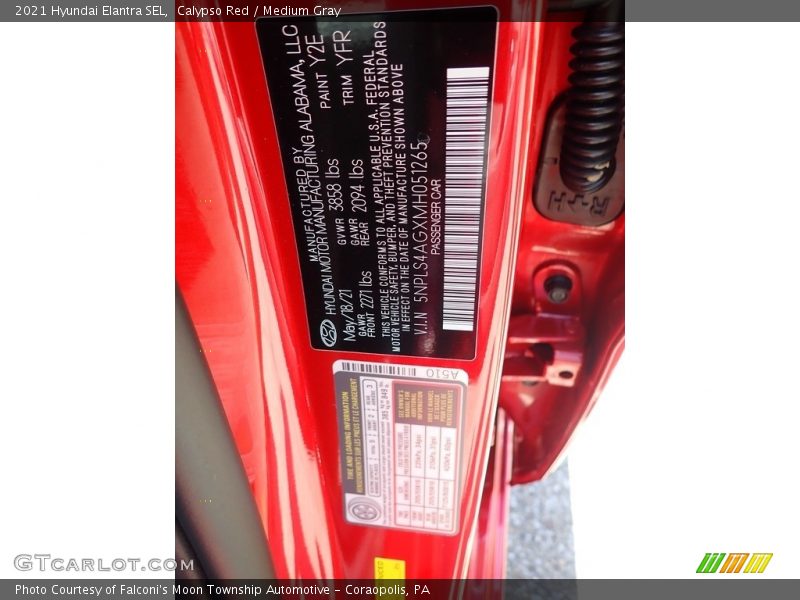 Calypso Red / Medium Gray 2021 Hyundai Elantra SEL
