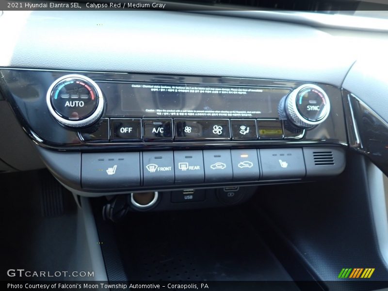 Calypso Red / Medium Gray 2021 Hyundai Elantra SEL