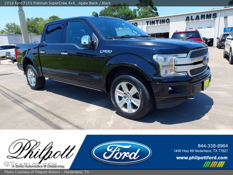 Agate Black / Black 2019 Ford F150 Platinum SuperCrew 4x4