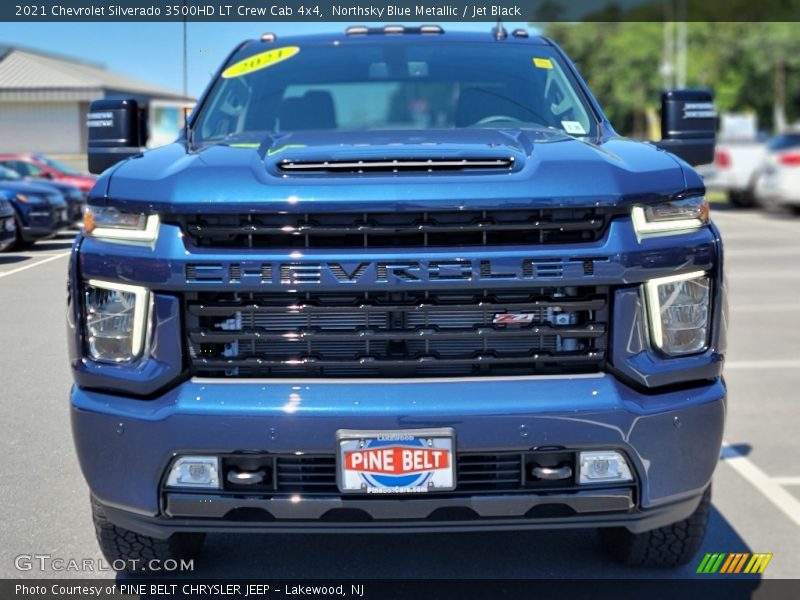 Northsky Blue Metallic / Jet Black 2021 Chevrolet Silverado 3500HD LT Crew Cab 4x4