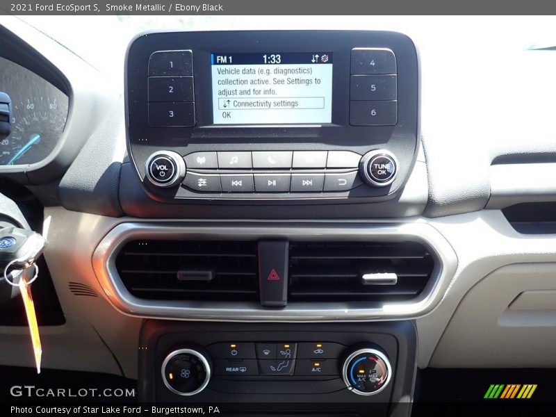 Smoke Metallic / Ebony Black 2021 Ford EcoSport S