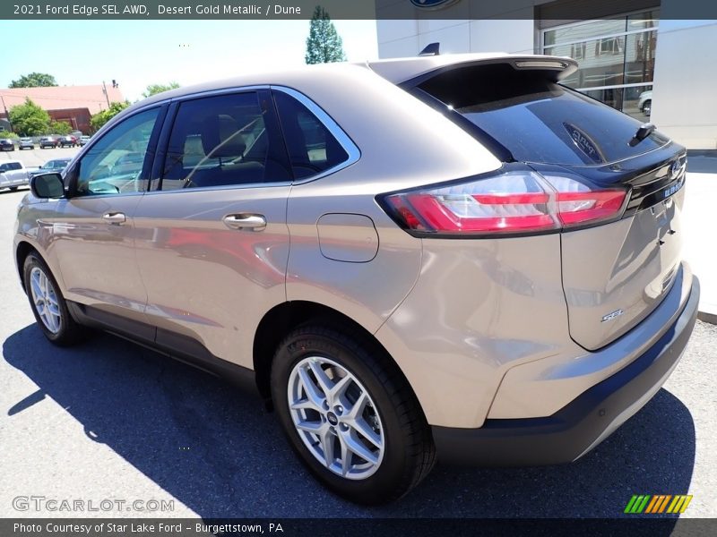 Desert Gold Metallic / Dune 2021 Ford Edge SEL AWD