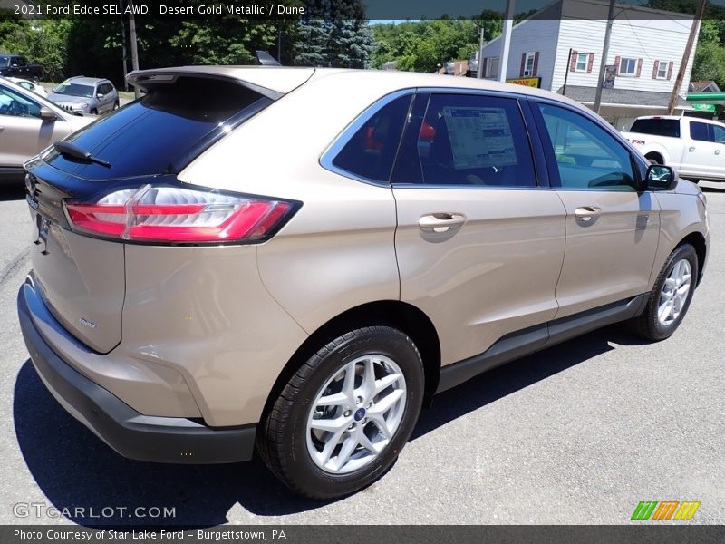 Desert Gold Metallic / Dune 2021 Ford Edge SEL AWD