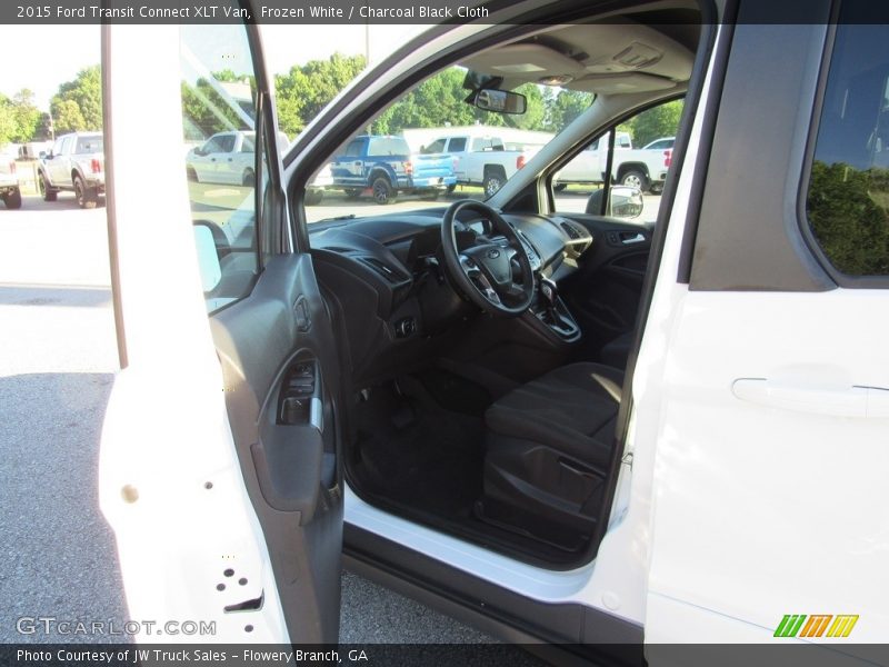 Frozen White / Charcoal Black Cloth 2015 Ford Transit Connect XLT Van