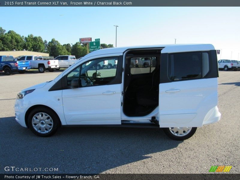 Frozen White / Charcoal Black Cloth 2015 Ford Transit Connect XLT Van