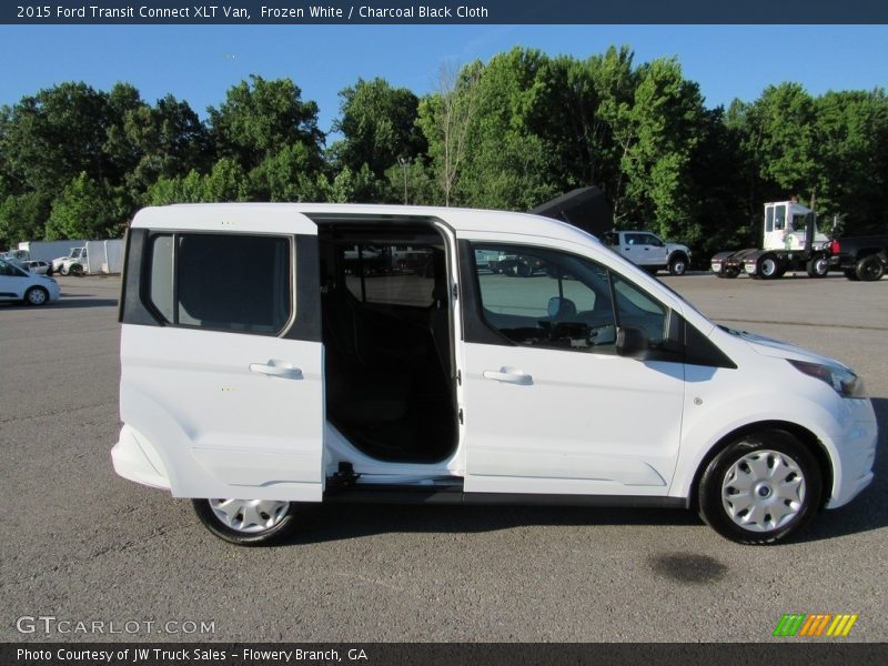 Frozen White / Charcoal Black Cloth 2015 Ford Transit Connect XLT Van