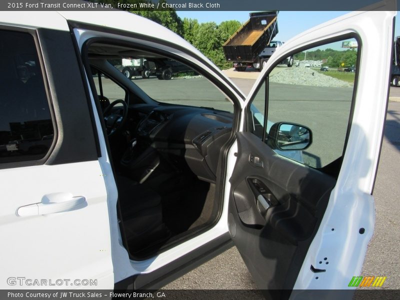 Frozen White / Charcoal Black Cloth 2015 Ford Transit Connect XLT Van