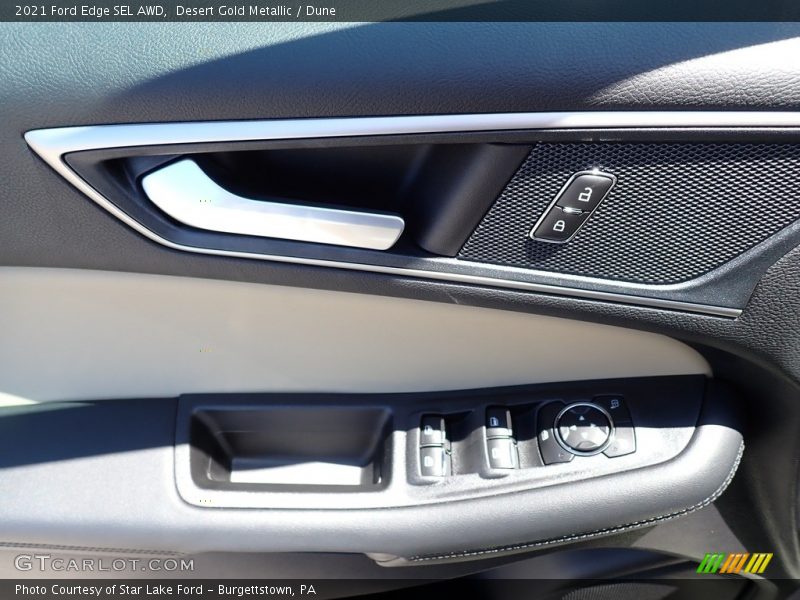 Desert Gold Metallic / Dune 2021 Ford Edge SEL AWD