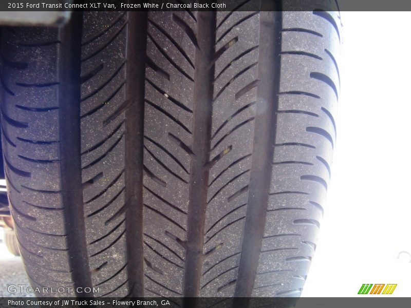 Frozen White / Charcoal Black Cloth 2015 Ford Transit Connect XLT Van