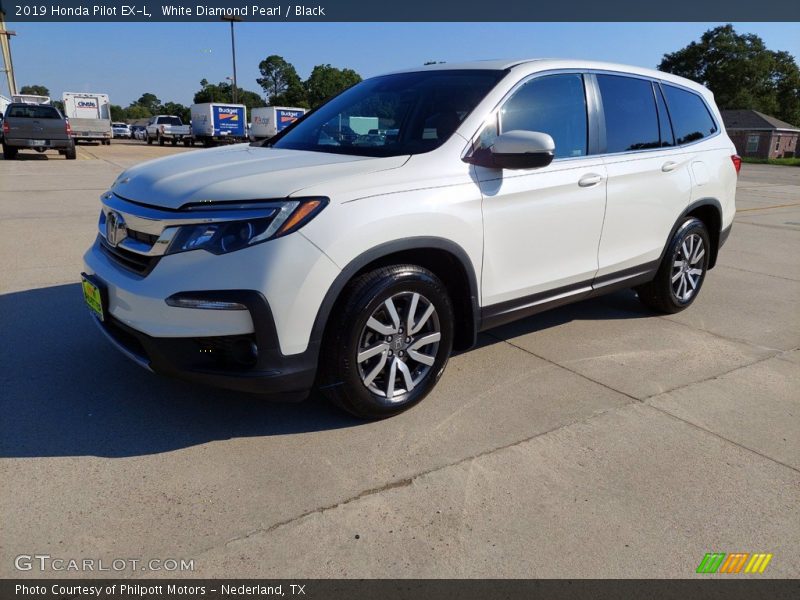 White Diamond Pearl / Black 2019 Honda Pilot EX-L