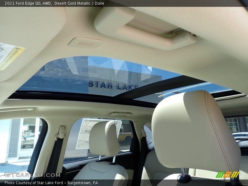 Desert Gold Metallic / Dune 2021 Ford Edge SEL AWD