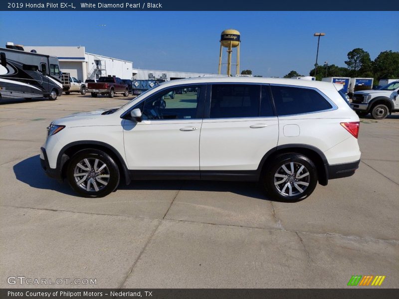 White Diamond Pearl / Black 2019 Honda Pilot EX-L