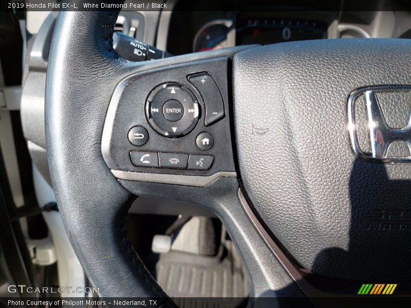 White Diamond Pearl / Black 2019 Honda Pilot EX-L