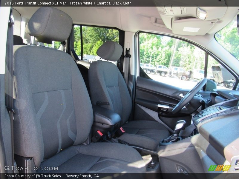 Frozen White / Charcoal Black Cloth 2015 Ford Transit Connect XLT Van