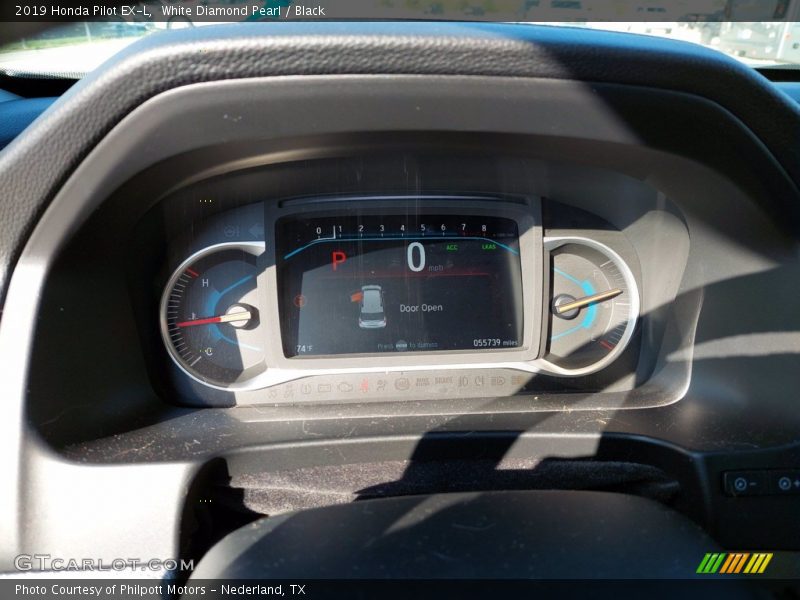 White Diamond Pearl / Black 2019 Honda Pilot EX-L