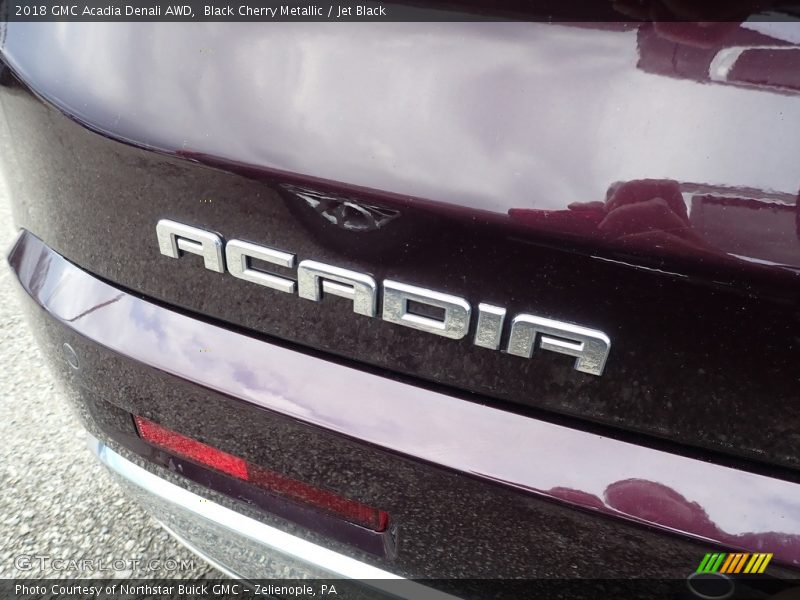 Black Cherry Metallic / Jet Black 2018 GMC Acadia Denali AWD