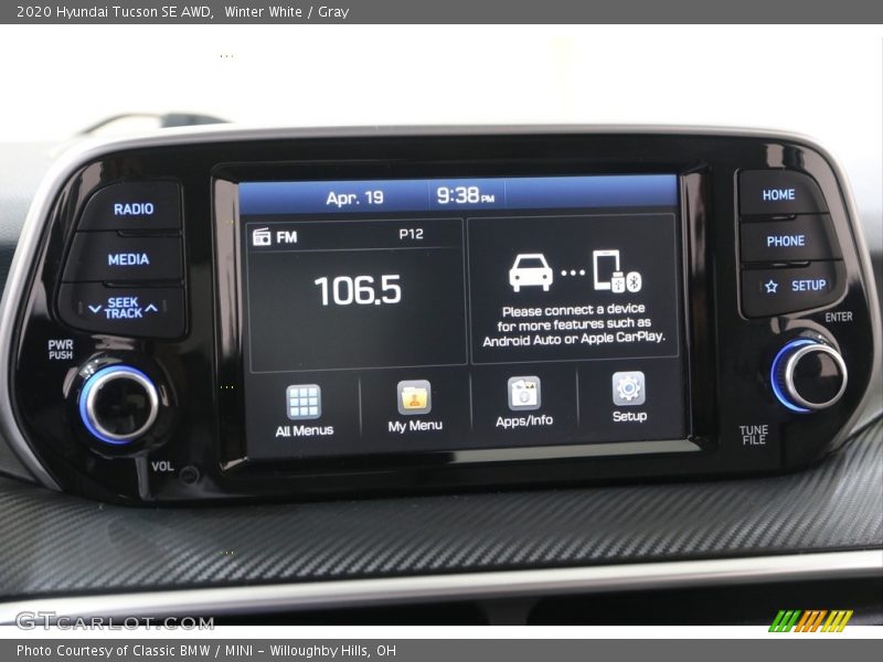 Winter White / Gray 2020 Hyundai Tucson SE AWD