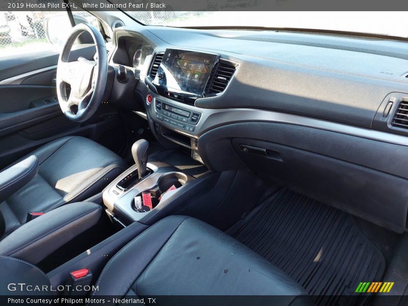 White Diamond Pearl / Black 2019 Honda Pilot EX-L