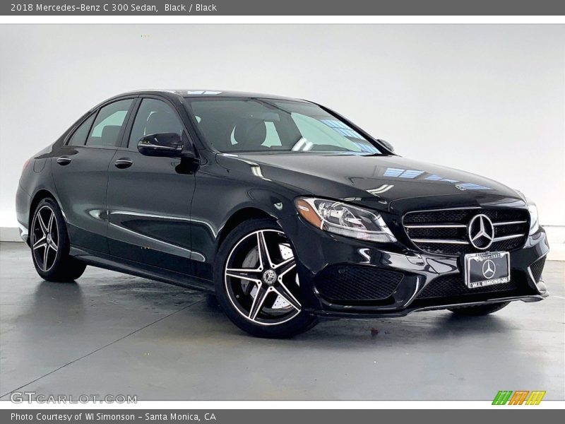 Black / Black 2018 Mercedes-Benz C 300 Sedan