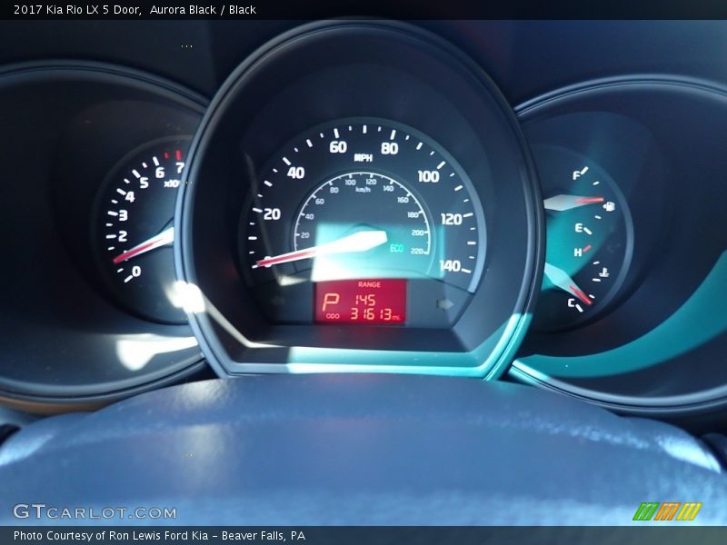Aurora Black / Black 2017 Kia Rio LX 5 Door