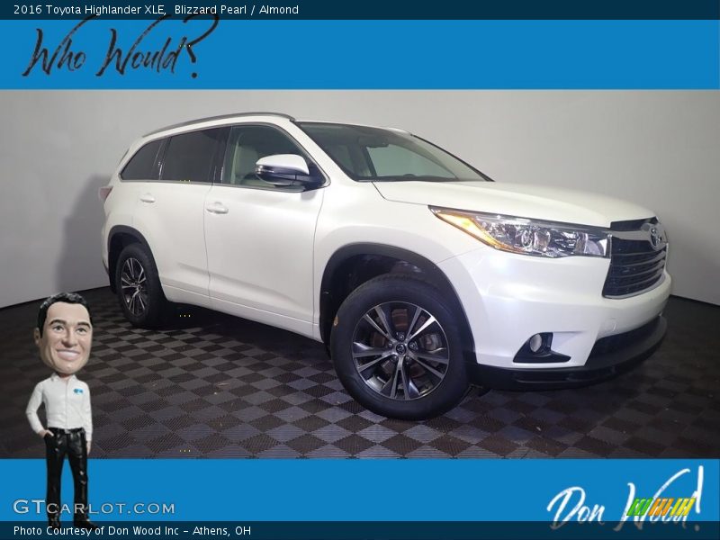 Blizzard Pearl / Almond 2016 Toyota Highlander XLE