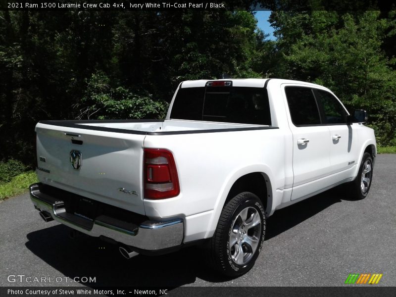 Ivory White Tri-Coat Pearl / Black 2021 Ram 1500 Laramie Crew Cab 4x4