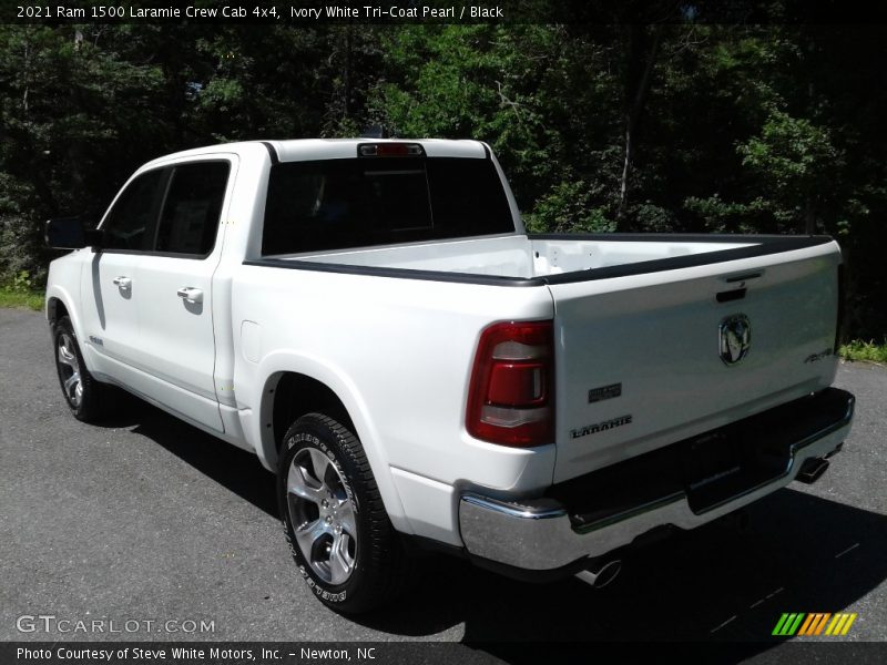 Ivory White Tri-Coat Pearl / Black 2021 Ram 1500 Laramie Crew Cab 4x4