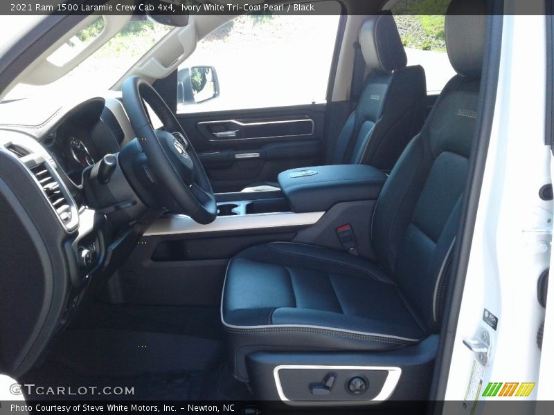 Ivory White Tri-Coat Pearl / Black 2021 Ram 1500 Laramie Crew Cab 4x4