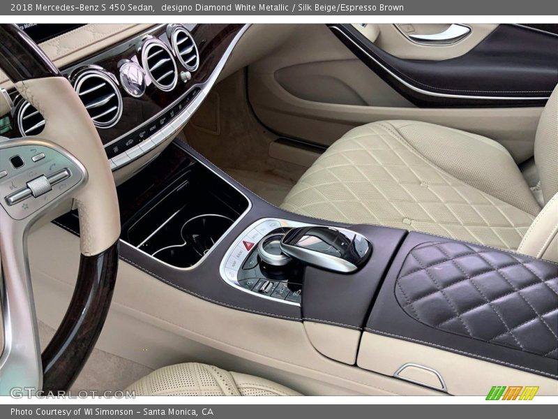 designo Diamond White Metallic / Silk Beige/Espresso Brown 2018 Mercedes-Benz S 450 Sedan