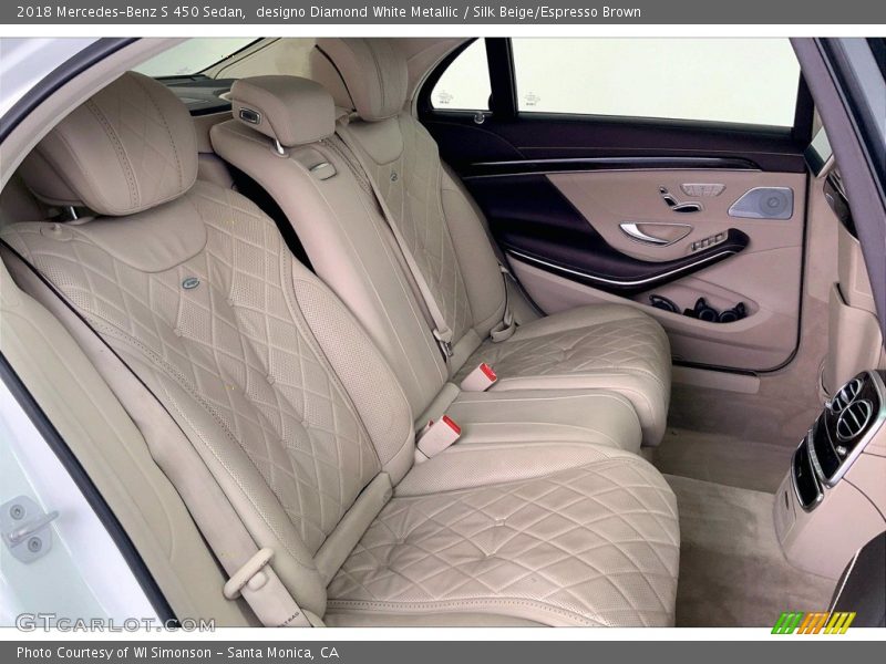 designo Diamond White Metallic / Silk Beige/Espresso Brown 2018 Mercedes-Benz S 450 Sedan