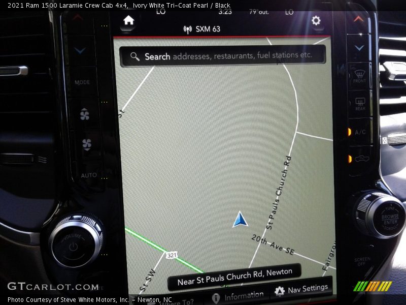 Ivory White Tri-Coat Pearl / Black 2021 Ram 1500 Laramie Crew Cab 4x4
