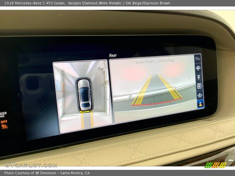 designo Diamond White Metallic / Silk Beige/Espresso Brown 2018 Mercedes-Benz S 450 Sedan