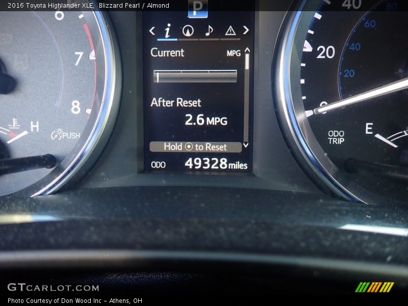 Blizzard Pearl / Almond 2016 Toyota Highlander XLE