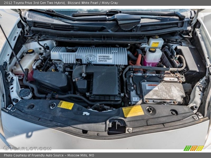 Blizzard White Pearl / Misty Gray 2012 Toyota Prius 3rd Gen Two Hybrid