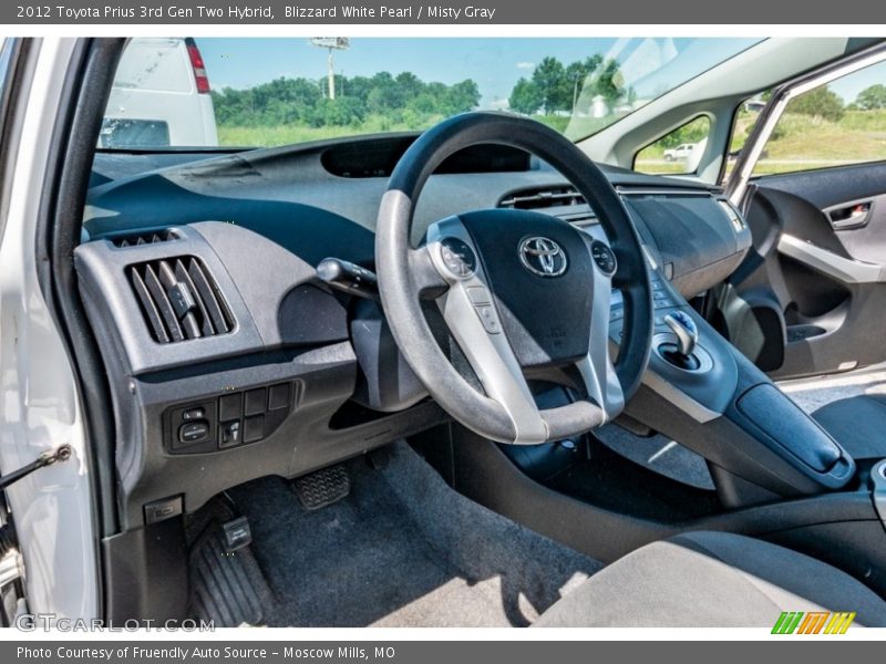 Blizzard White Pearl / Misty Gray 2012 Toyota Prius 3rd Gen Two Hybrid