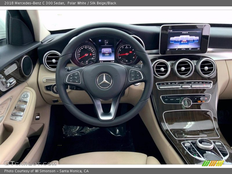 Polar White / Silk Beige/Black 2018 Mercedes-Benz C 300 Sedan
