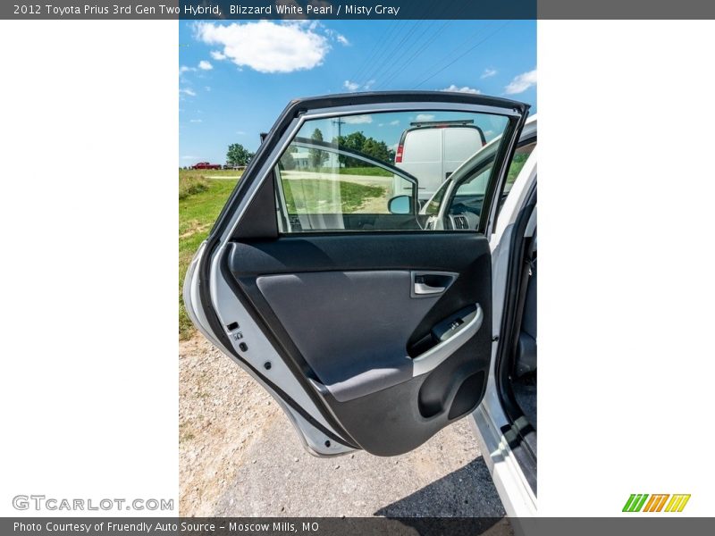 Blizzard White Pearl / Misty Gray 2012 Toyota Prius 3rd Gen Two Hybrid