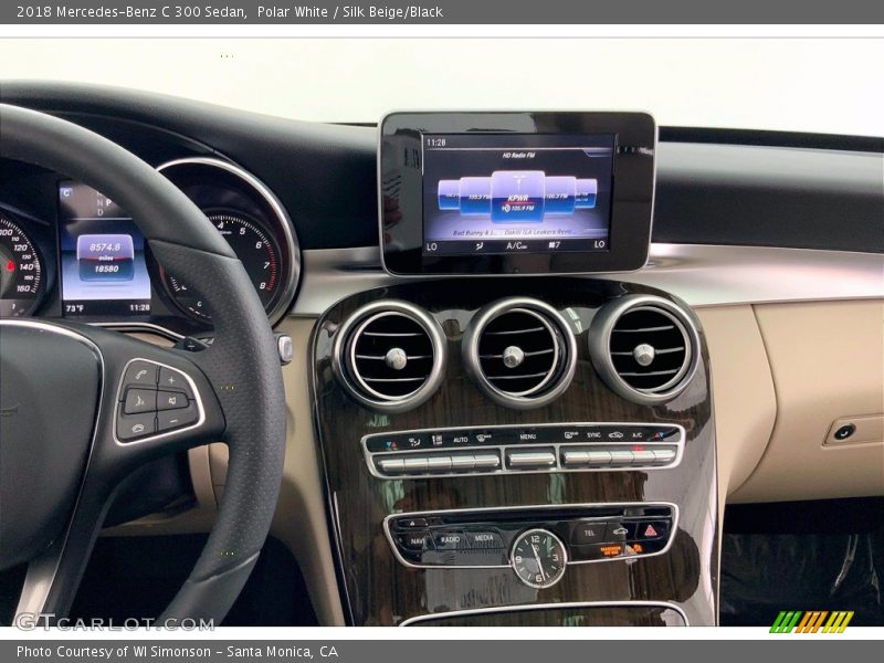 Polar White / Silk Beige/Black 2018 Mercedes-Benz C 300 Sedan
