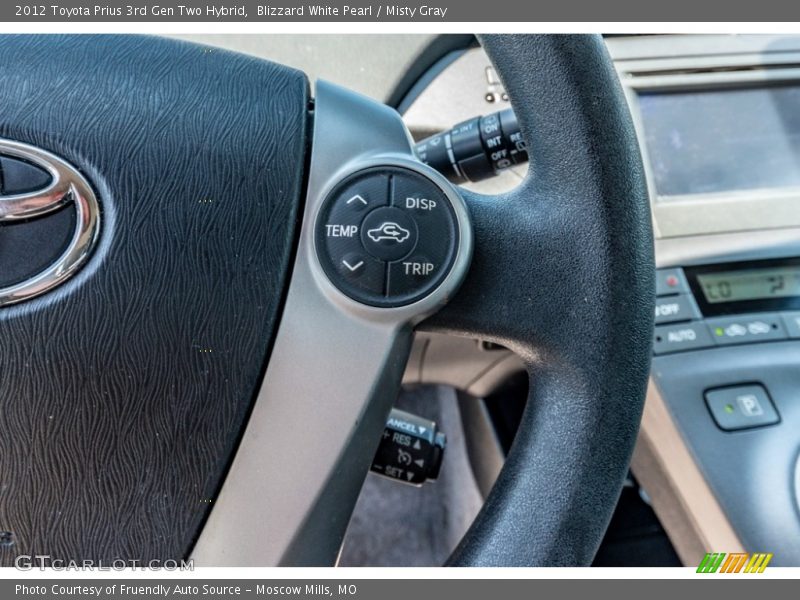 Blizzard White Pearl / Misty Gray 2012 Toyota Prius 3rd Gen Two Hybrid