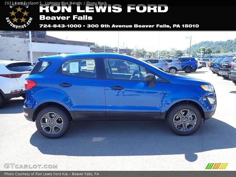 Lightning Blue Metallic / Ebony Black 2021 Ford EcoSport S