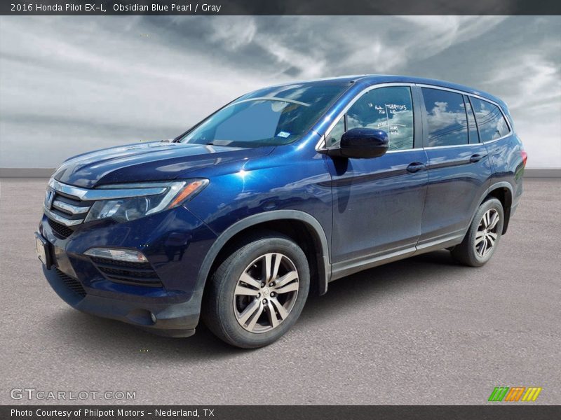 Obsidian Blue Pearl / Gray 2016 Honda Pilot EX-L