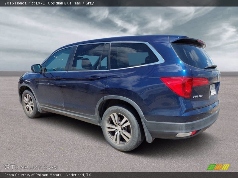 Obsidian Blue Pearl / Gray 2016 Honda Pilot EX-L