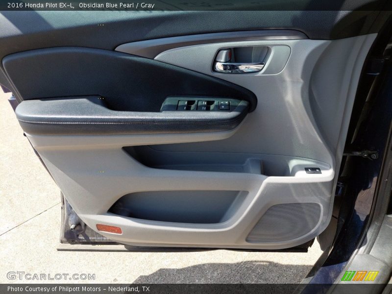 Obsidian Blue Pearl / Gray 2016 Honda Pilot EX-L