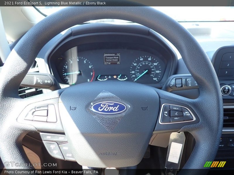 Lightning Blue Metallic / Ebony Black 2021 Ford EcoSport S