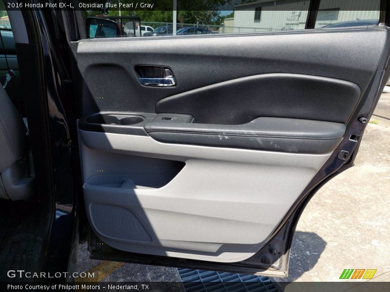 Obsidian Blue Pearl / Gray 2016 Honda Pilot EX-L